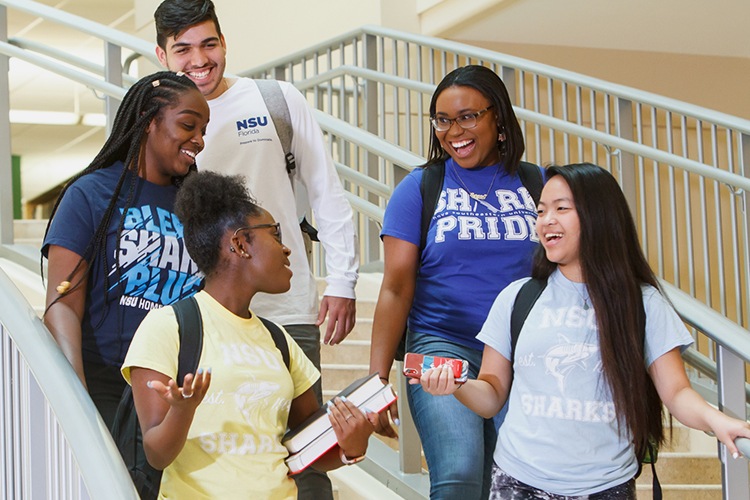 Group of NSU students talking