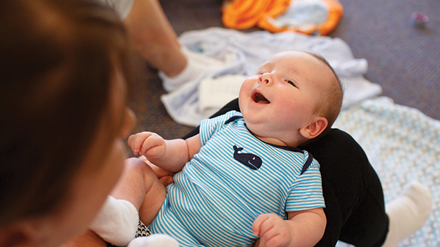 Baby on Lap with Mom