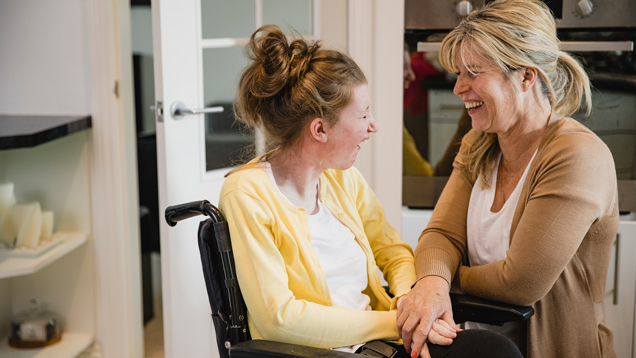 Disable person taking care of