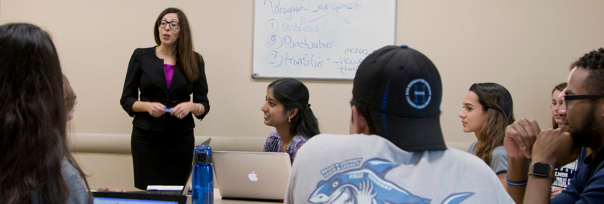 NSU faculty teaching in class