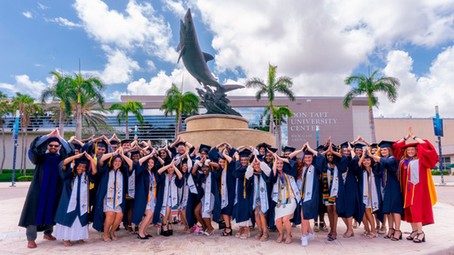 President 64 students doing fins up