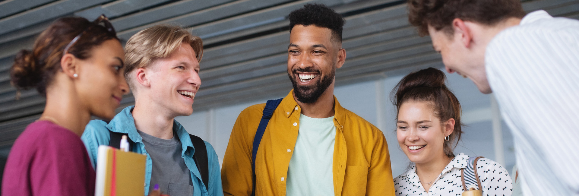 Group of students laughing