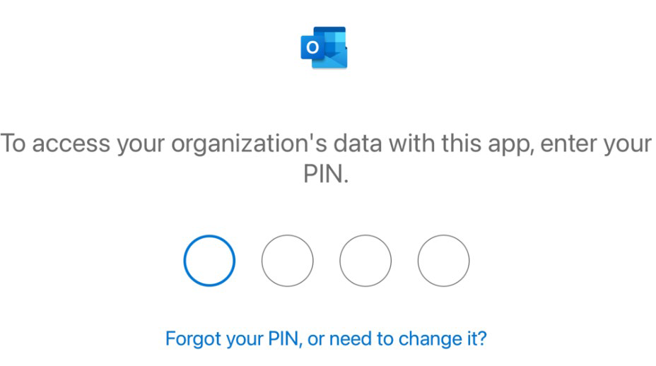 Set a PIN to access your application