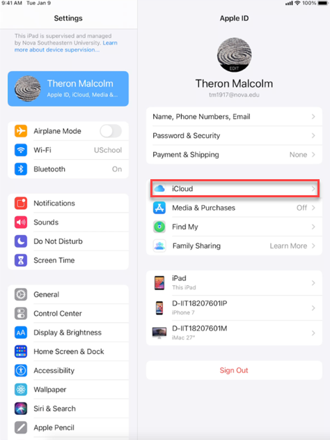 Select iCloud screenshot