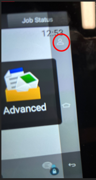 Tap on icon and log out