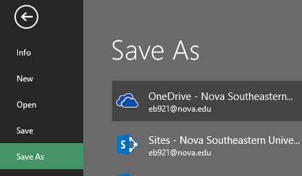 Save and Open files in Office