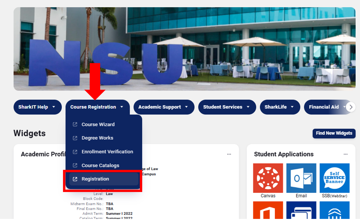 select course registration